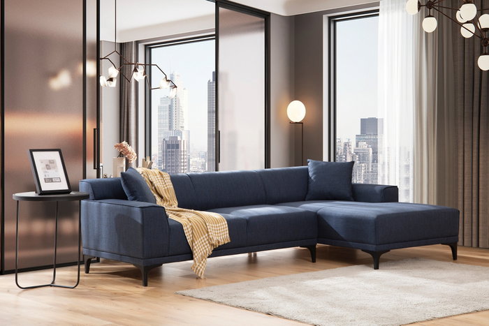 Atelier Del Sofa Petra R Corner - Sofá Esquinero Azul